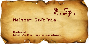 Meltzer Szénia névjegykártya